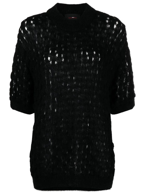 Simone Rocha fisherman's knit short-sleeve top - Black - zdjęcie produktu nr 1
