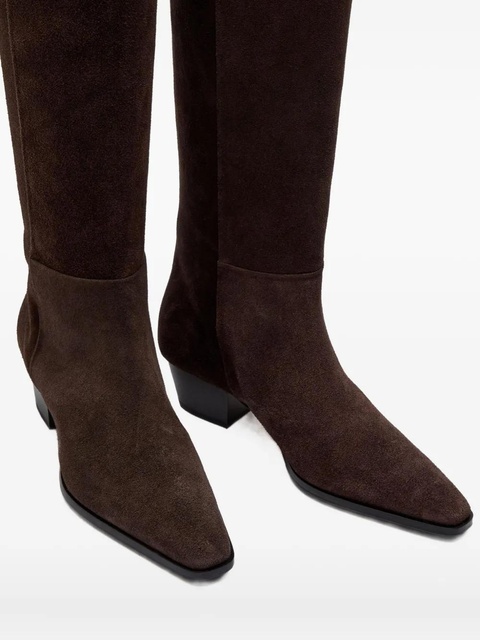 Aeyde 40mm Medea suede pointed-toe boots - Brown - zdjęcie produktu nr 2