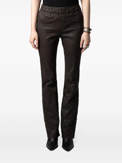 Zadig&Voltaire Pauline leather trousers - Brown - zdjęcie produktu nr 2