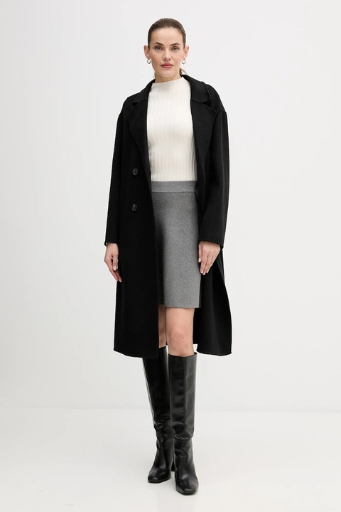 Gaudi płaszcz z dodatkiem wełny kolor czarny 521FD35010 - zdjęcie produktu nr 1
