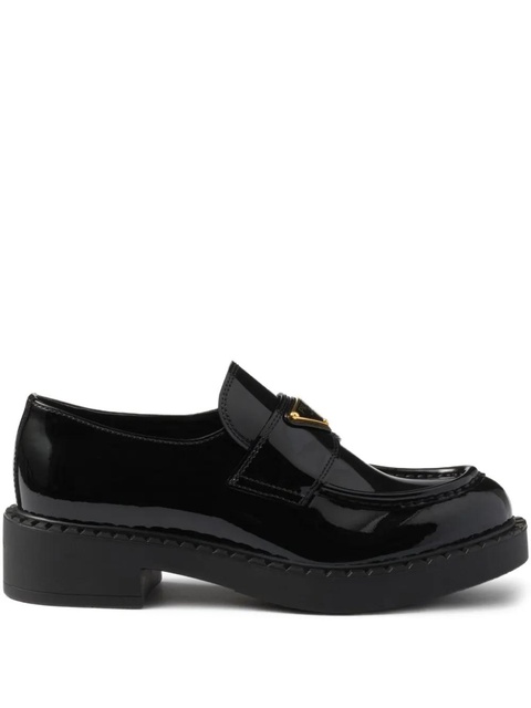 Prada patent-finish leather loafers - Black - zdjęcie produktu nr 1