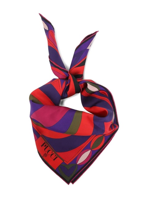 PUCCI geometric-pattern silk scarf - Blue - zdjęcie produktu nr 2