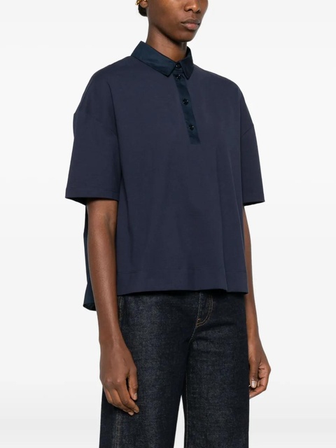 Max Mara Nave buttoned-collar polo top - Blue - zdjęcie produktu nr 2
