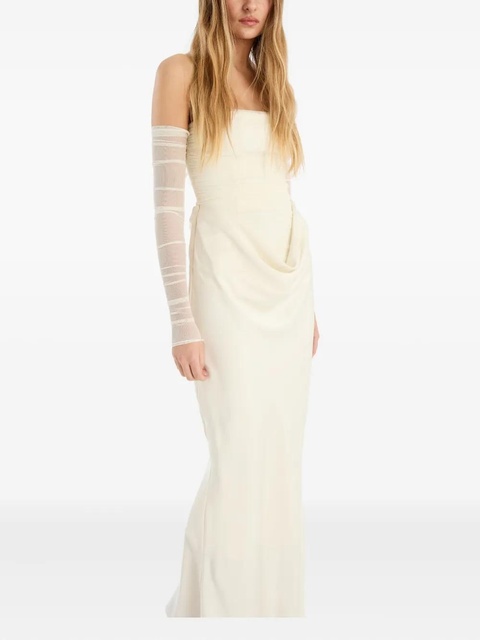 ROTATE BIRGER CHRISTENSEN ruched-details maxi dress - White - zdjęcie produktu nr 2