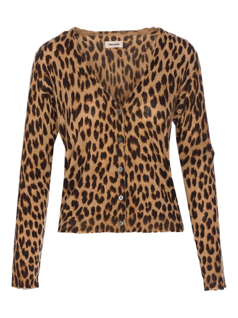 Zadig&Voltaire leopard-print button cardigan - Brown - zdjęcie produktu nr 1