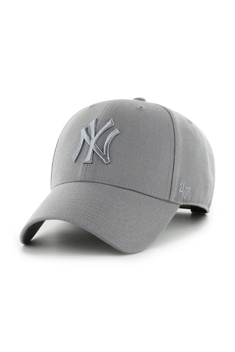 47 brand czapka z daszkiem z dodatkiem wełny MLB New York Yankees kolor szary B-MVPSP17WBP-DYC - zdjęcie produktu nr 1