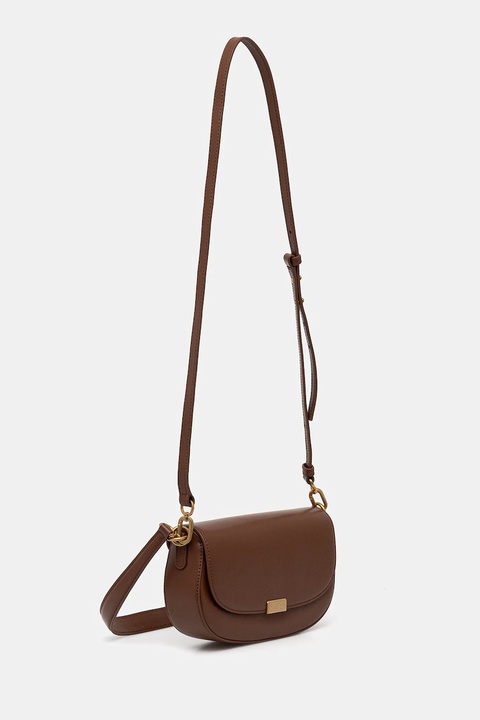 Tommy Hilfiger torebka skórzana kolor brązowy AW0AW18204 - zdjęcie produktu nr 1