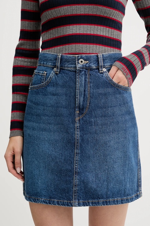 Pepe Jeans spódnica jeansowa kolor niebieski mini prosta PL9011244A2 - zdjęcie produktu nr 1