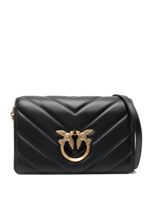 PINKO Love quilted leather shoulder bag - Black - zdjęcie produktu nr 1
