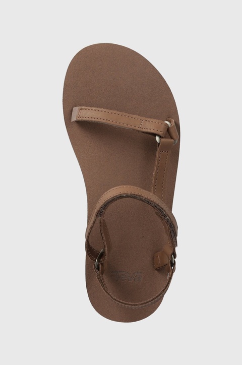 Teva sandały skórzane Original Universal Slim Lea damskie kolor brązowy 1151031 - zdjęcie produktu nr 2