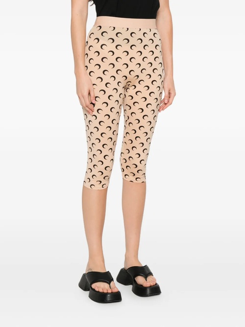 Marine Serre moon-print cropped trousers - Neutrals - zdjęcie produktu nr 1