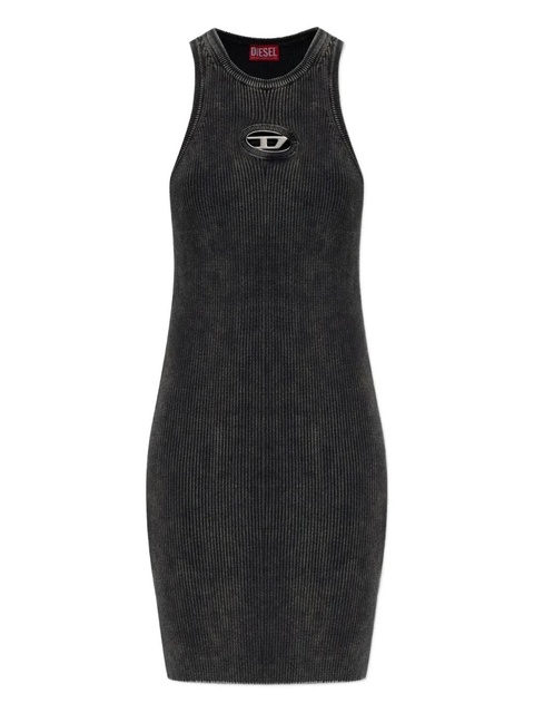Diesel M-Anchorage logo-plaque ribbed mini dress - Grey - zdjęcie produktu nr 1
