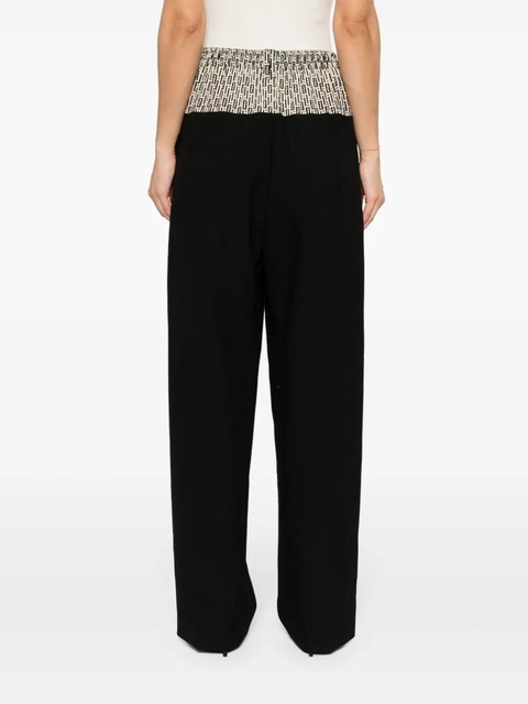 FENDI logo-print tailored trousers - Black - zdjęcie produktu nr 2