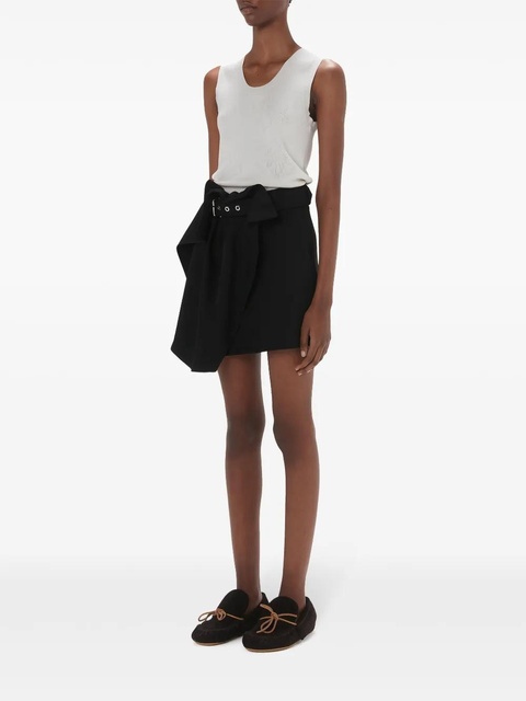 JW Anderson asymmetric draped wool mini skirt - Black - zdjęcie produktu nr 2