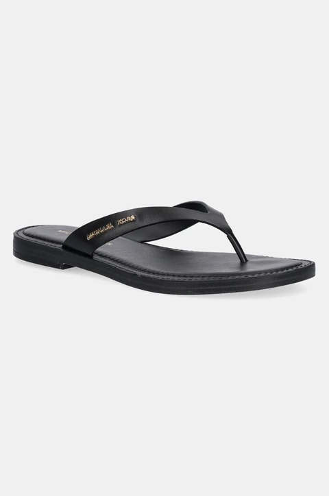 MICHAEL Michael Kors japonki skórzane Koko damskie kolor czarny na płaskim obcasie 40S5KOFA1L.001 - zdjęcie produktu nr 1