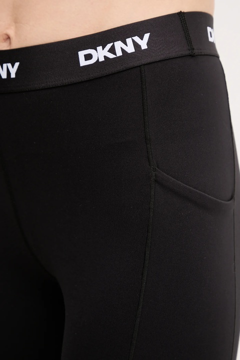 Dkny legginsy damskie kolor czarny gładkie DP5P3604 - zdjęcie produktu nr 2