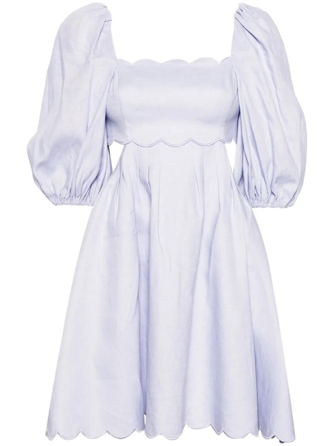 ZIMMERMANN Halliday linen minidress - Purple - zdjęcie produktu nr 1