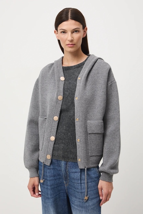 Medicine kardigan damski kolor szary - zdjęcie produktu nr 1