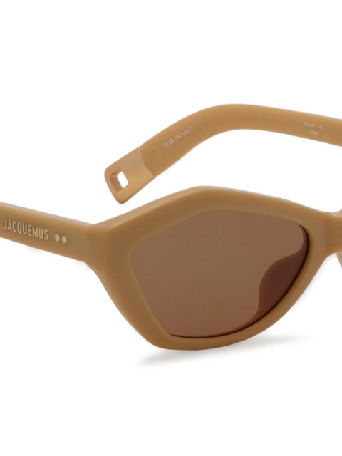 Jacquemus geometric-frame sunglasses - Neutrals - zdjęcie produktu nr 2