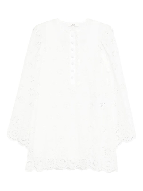 Chloé cotton voile mini dress - White - zdjęcie produktu nr 1