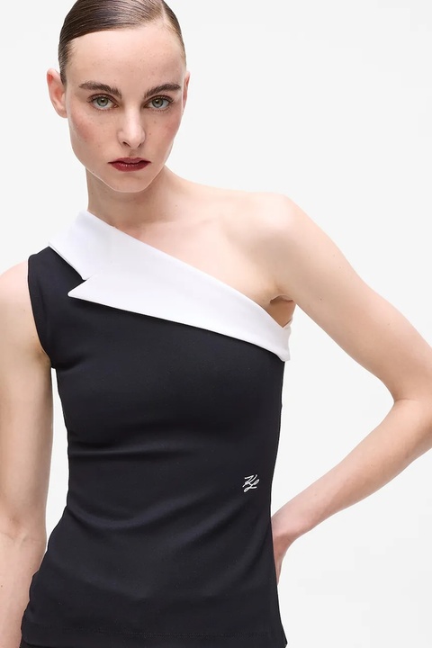 Karl Lagerfeld top kolor czarny cold shoulder A4W17040 - zdjęcie produktu nr 2