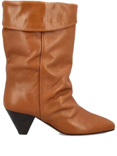 ISABEL MARANT 55mm calf leather slouch boots - Brown - zdjęcie produktu nr 1