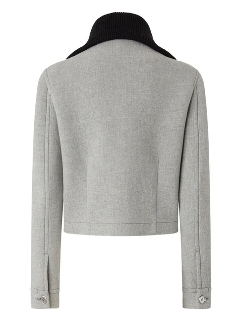 PINKO ribbed-collar jacket - Grey - zdjęcie produktu nr 1
