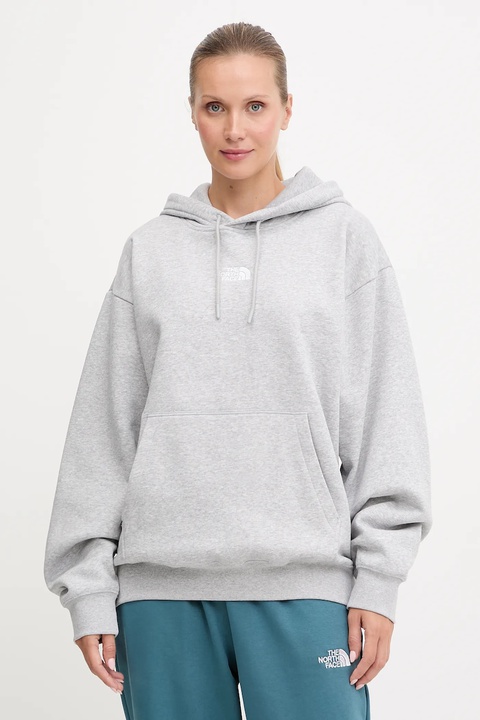 The North Face bluza Essential damska kolor szary z kapturem melanżowa NF0A89ENDYX1 - zdjęcie produktu nr 1