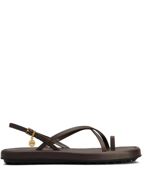 Tod's leather sandals - Brown - zdjęcie produktu nr 1