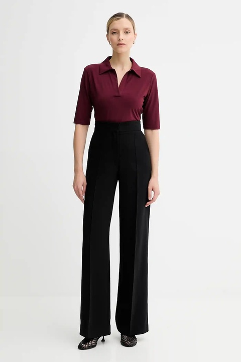 Calvin Klein polo damski kolor bordowy LV044C221G - zdjęcie produktu nr 2