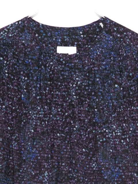 ISABEL MARANT speckled pleated blouse - Blue - zdjęcie produktu nr 2