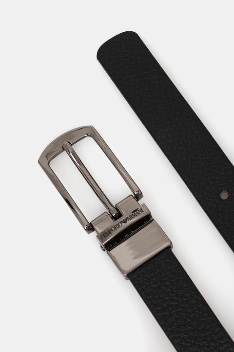 Emporio Armani pasek skórzany damski kolor czarny EW002020 AF20109 - zdjęcie produktu nr 1