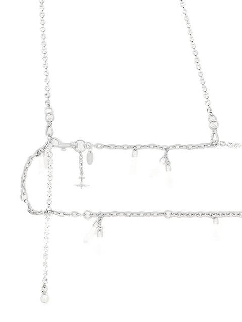 Vivienne Westwood broken-chain diamante belt - Grey - zdjęcie produktu nr 2