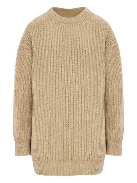 MM6 Maison Margiela ribbed crewneck mini dress - Neutrals - zdjęcie produktu nr 1