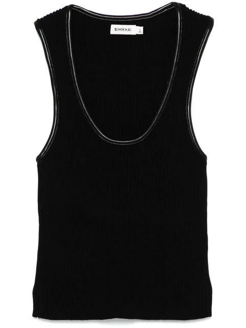 Simkhai fine-ribbed tank top - Black - zdjęcie produktu nr 1