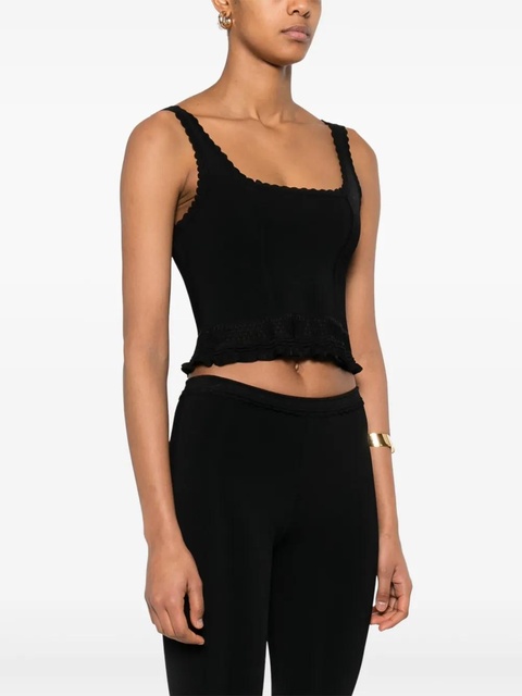 SANDRO scalloped tank top - Black - zdjęcie produktu nr 2