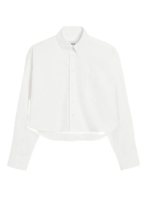 AMI Paris Ami de Coeur cropped shirt - White - zdjęcie produktu nr 1