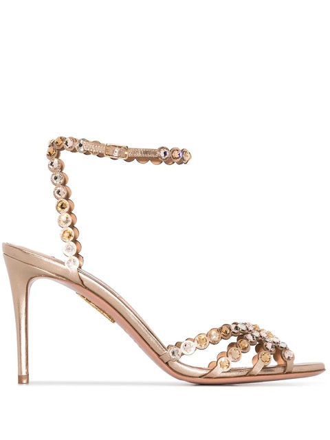 Aquazzura Tequila 85mm stiletto sandals - Gold - zdjęcie produktu nr 1