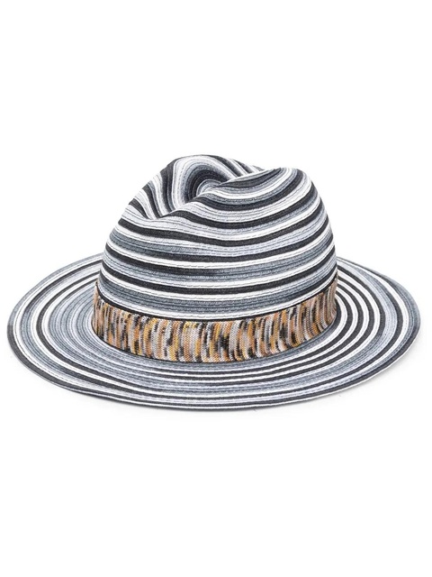 Missoni stripe woven sun hat - Blue - zdjęcie produktu nr 1