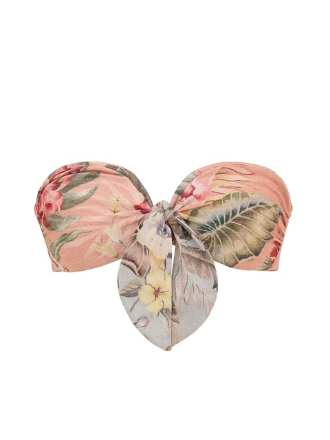 ZIMMERMANN scarf-tie floral bikini top - Pink - zdjęcie produktu nr 2