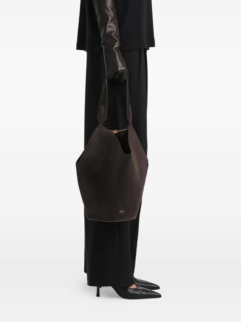 KHAITE suede shoulder bag - Brown - zdjęcie produktu nr 2