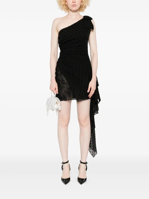 Alessandra Rich polka-dot ruffled dress - Black - zdjęcie produktu nr 2