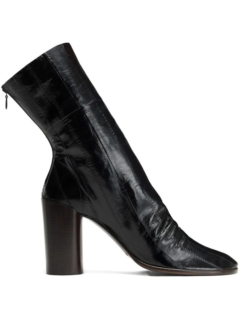 LEMAIRE 80mm Glove Eel leather block-heel boots - Black - zdjęcie produktu nr 1