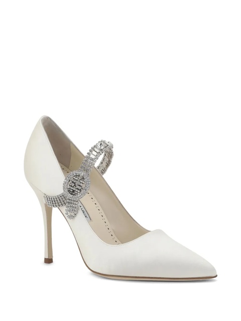 Manolo Blahnik 105mm Hangisi pumps - Neutrals - zdjęcie produktu nr 2