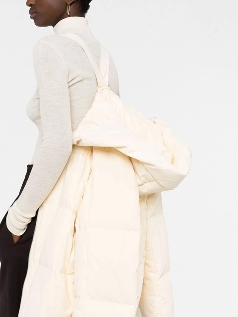 Jil Sander padded zip-up cotton hooded coat - Neutrals - zdjęcie produktu nr 2