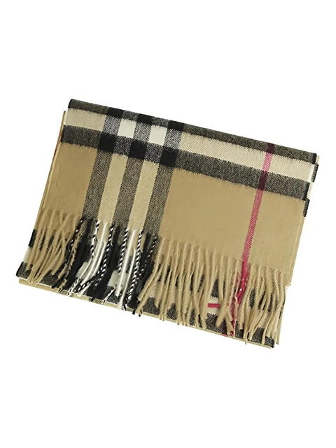 Burberry fringed check-pattern scarf - Neutrals - zdjęcie produktu nr 1