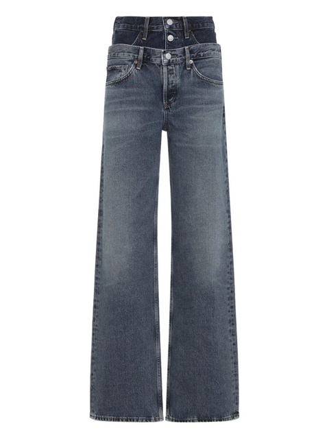 AGOLDE Elson double-waistband jeans - Blue - zdjęcie produktu nr 1