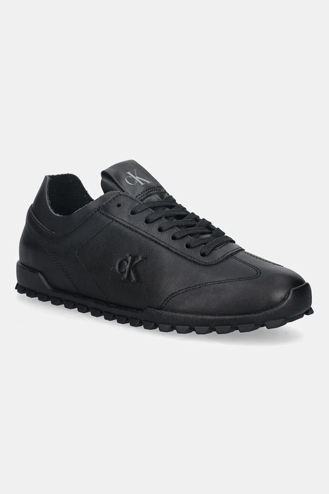 Calvin Klein sneakersy skórzane LOW PROFILE RUNNER LTH MG damskie kolor czarny YW0YW02049 - zdjęcie produktu nr 1
