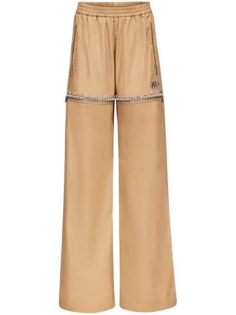 AREA Crystal Slit track pants - Brown - zdjęcie produktu nr 1