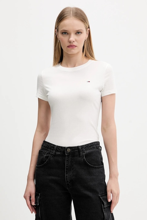Tommy Jeans t-shirt bawełniany 3-pack damski kolor różowy DW0DW22175 - zdjęcie produktu nr 2